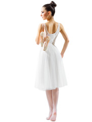 Young ballerina isolated