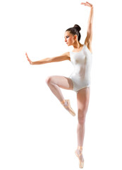 Young ballerina isolated