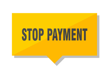 stop payment price tag
