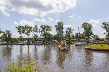 Sailboat on the Gota Canal in Sweden