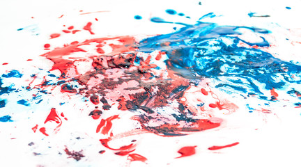 Colorful paint splatter on white background