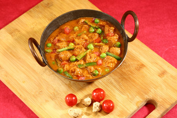 Masala Soya Mater or Soyabeen Mutter, Indian Curry Dish