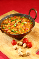 Masala Soya Mater or Soyabeen Mutter, Indian Curry Dish