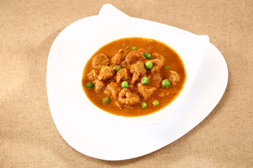 Masala Soya Mater or Soyabeen Mutter, Indian Curry Dish