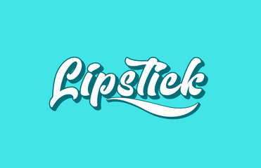 lipstick hand written word text for typography design