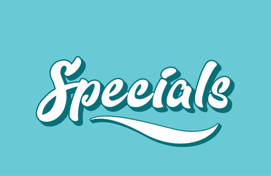 specials hand written word text for typography design