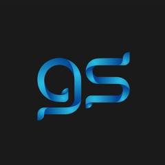 Initial Letter GS Logo Vector Design