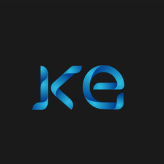 Initial Letter KE Logo Vector Design