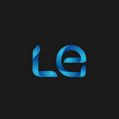 Initial Letter LE Logo Vector Design