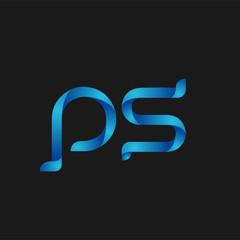 Initial Letter PS Logo Vector Design