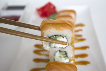 food photo sushi rolls