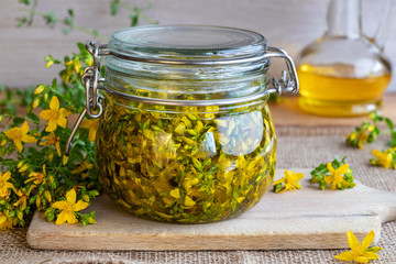 Preparation of St. John's wort oil