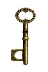 Ancient keys isolated.