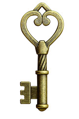 Ancient keys isolated.