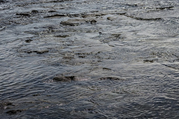 Dark blue textured water of the Pacific Ocean as a nature background
