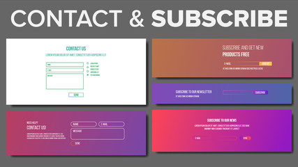 Subscribe Form Vector. Service System. Modern Template. Illustration