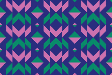 Geo seamless pattern, geometrical ornament, seamless fabric print, bright festive print, colorful geometric background