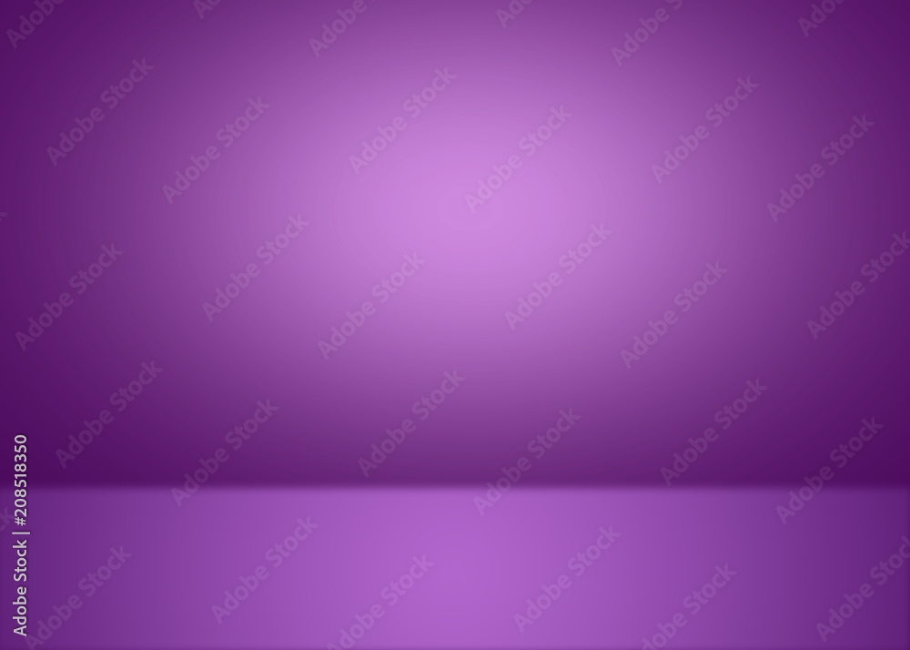 Wall mural abstract purple empty room lighting studio background mockup with empty space for your design.