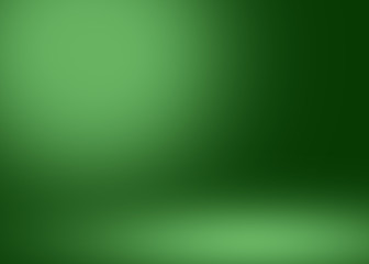 Abstract green empty room lighting Studio background with empty space for your design.
