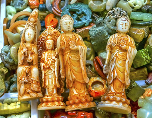 Chinese Replica Plastic Buddhas Panjuan Flea Market Beijing China