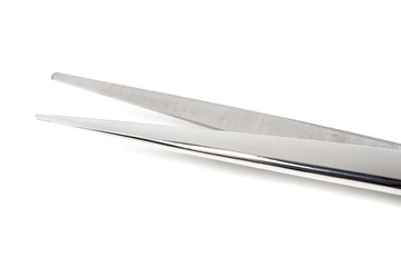 Dettaglio di Forbici professionali da parrucchiere - toelettatura - isolato su bianco