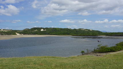 A beautiful landscape, view of an estuary, Brazil