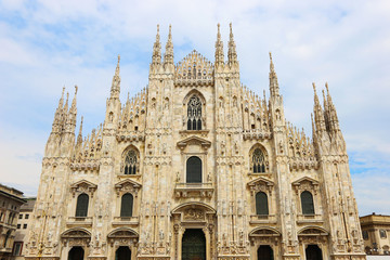 Fototapeta premium the cathedral of Milan Italy - famous italian architecture landmarks