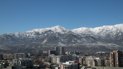 Fototapeta premium Cordillera de los Andes desde Santiago