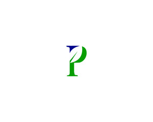 p letter leaf logo