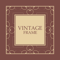 Vintage decorative frame