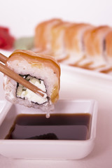 food photo sushi rolls