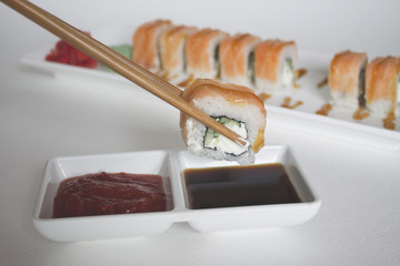 food photo sushi rolls