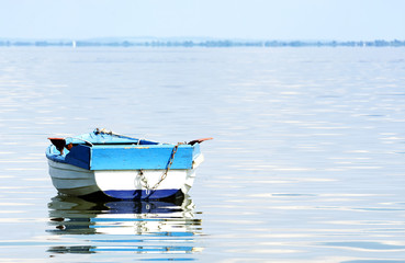 Angler boat at Lake Balaton, Hungary