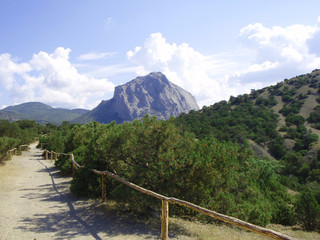 Crimea mountings roads wood