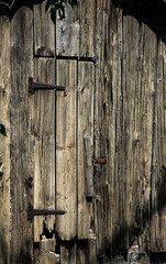Old door in abandoned hoouse