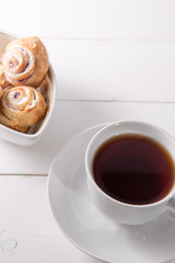 black tea in a white cup