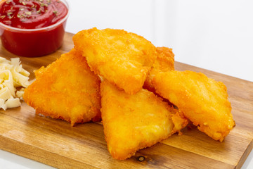Potato pancakes with cheese