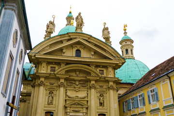Baroque church in old city of Graz, Austria