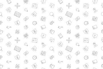 Training background from line icon. Linear vector pattern