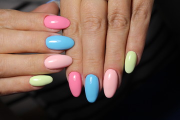 sexy multicolored manicure