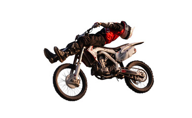 Obraz na płótnie Canvas motocross freestyle isolated