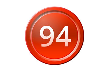 Obraz premium ninety-four number 94 red button