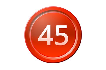forty-five number 45 red button
