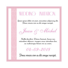 Wedding invitation card