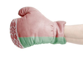 Belarus flag on boxing glove