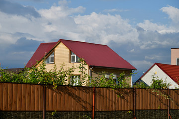 Obraz premium Modern one-storey private houses in Russia
