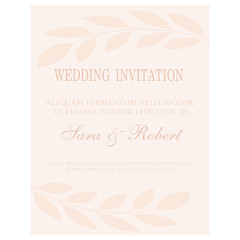Wedding invitation card