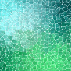 abstract nature marble plastic stony mosaic tiles texture background with white grout - neon blue green colors