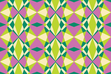 Geo seamless pattern, geometrical ornament, seamless fabric print, bright festive print, colorful geometric background