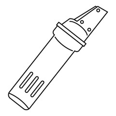 Glass cutter icon in outline style isolated on white background vector illustration